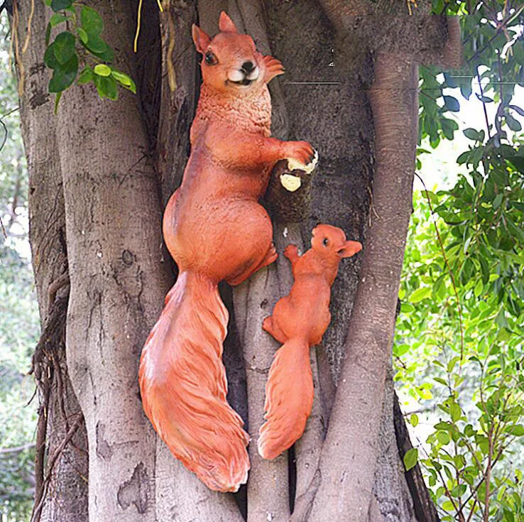 

Outdoor Garden Simulation Animal Crafts Resin Squirrel Ornaments Courtyard Decoration Park Villa Statues Accessories Art