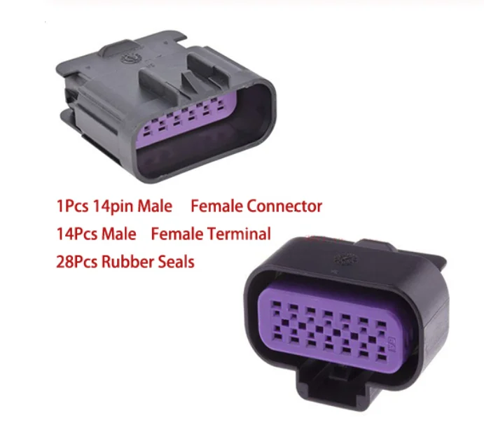 

100 комплектов 14 контактов 15326856 15326861 женский и мужской герметичный водонепроницаемый автомобильный провод электрический разъем автомобильный корпус вилка