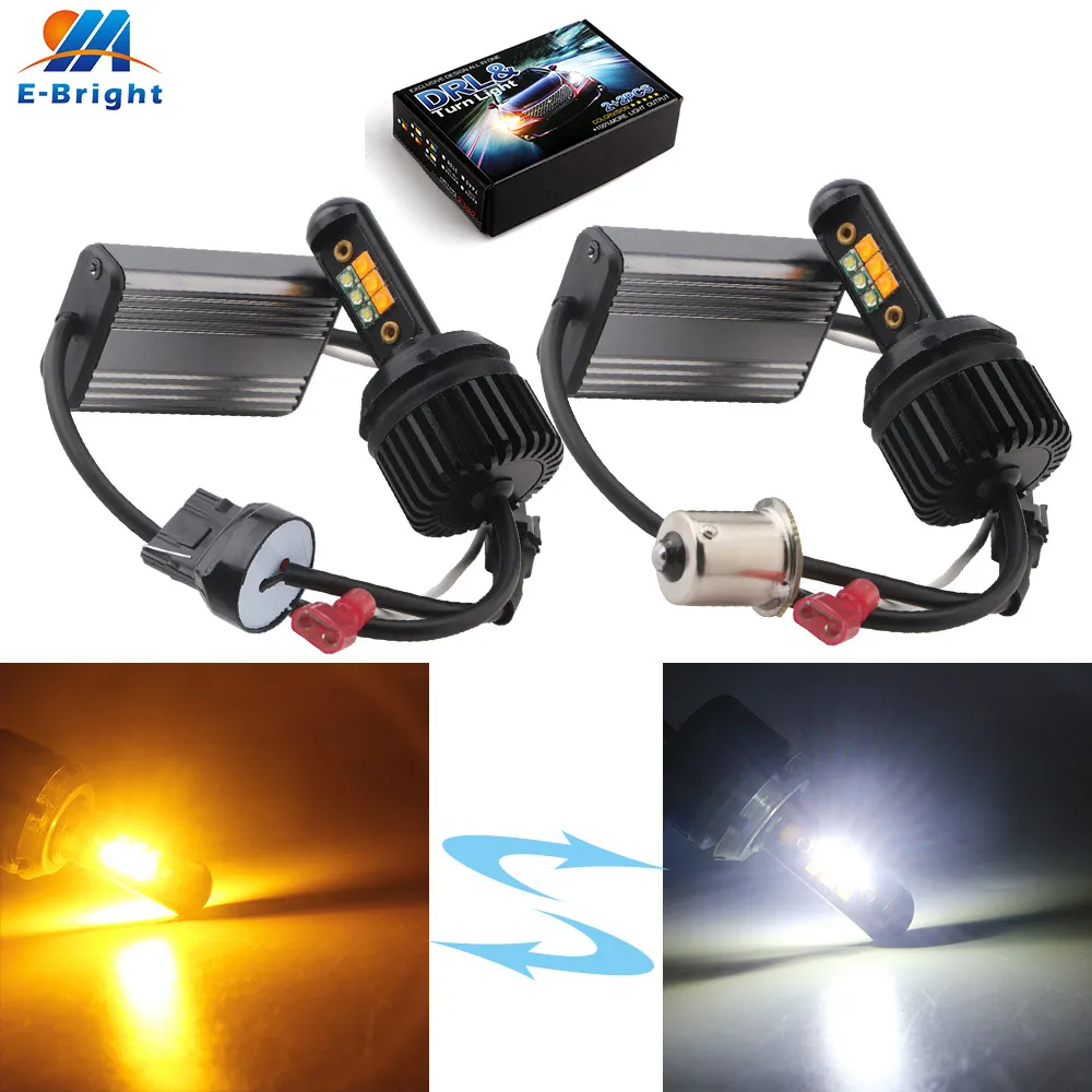 P21W 2X Canbus 1156 BA15S R3 12 SMD KIT W & A Двухцветная светодиодная лампа BAU15S 3156 7440