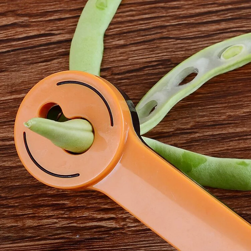 Креативный зеленый нож для фасоли резак с ручкой овощерезка слайсер кухонный