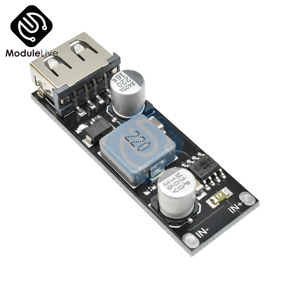 USB DC-DC понижающий преобразователь автомобилей Зарядное устройство понижающий модуль 8 V-32 V постоянного тока до 5V 3A Зарядное устройство монтажной платы Питание монокальция фосфат протокол