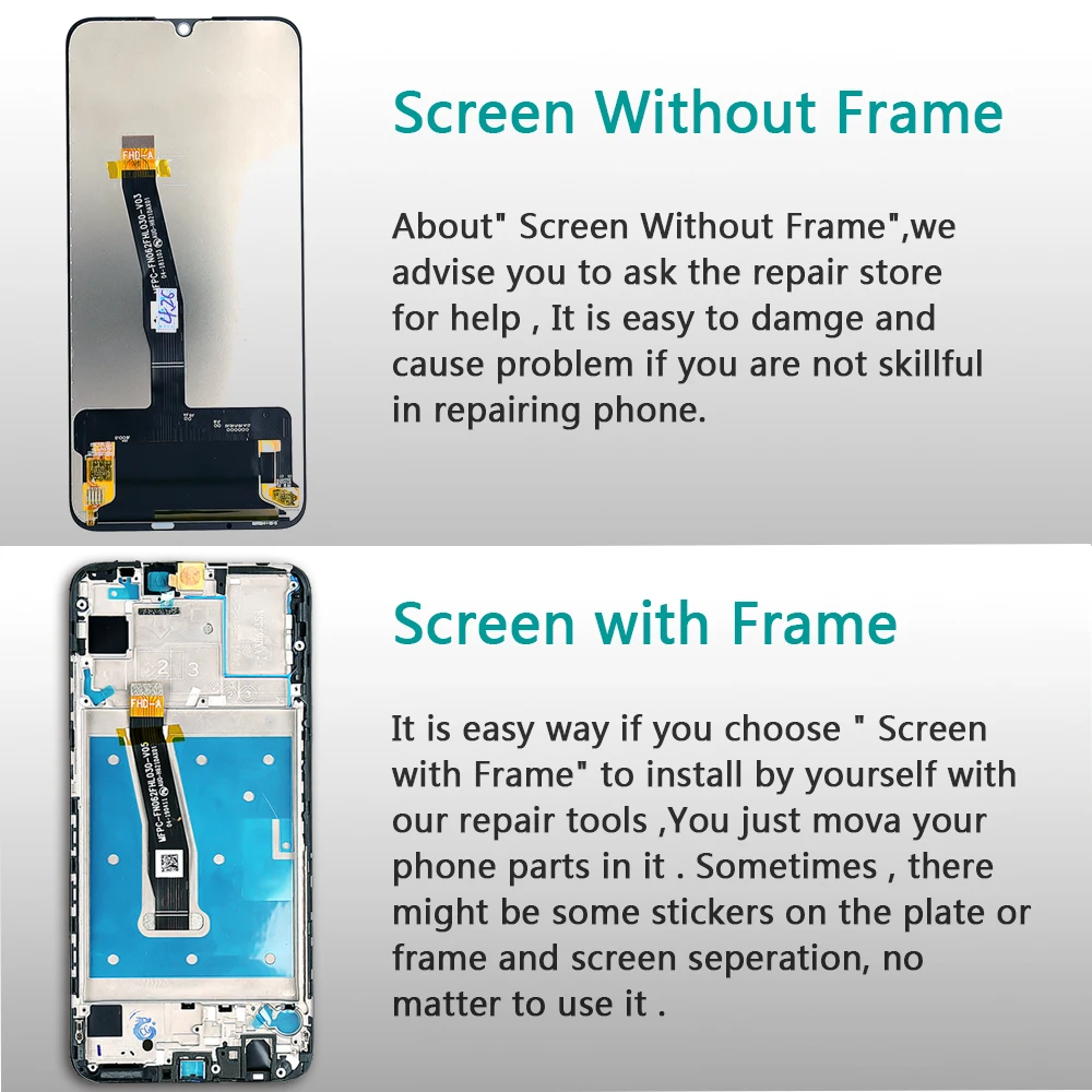 6 21 inch for huawei p smart 2019 pot lx1 l21 lx3 lcd display touch screen digitizer assembly frame for huawei p smart 2019 free global shipping