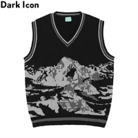 dark icon mountain pullover vest men autumn v neck mens sweaters