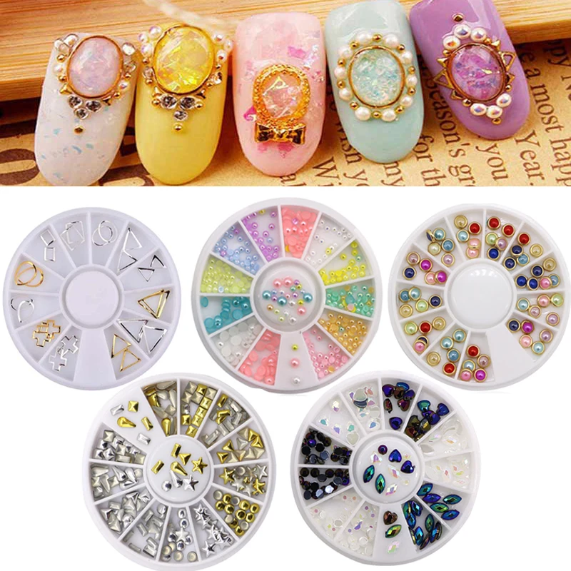 Красочные искусственные камни 3D Искусственные блестки полые шпильки аксессуары