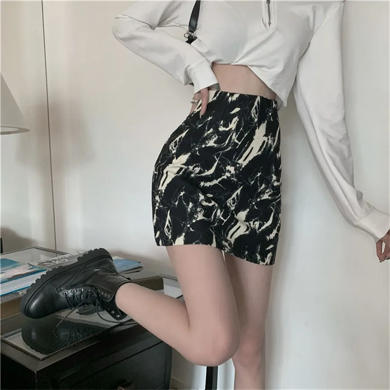 

2020 HOT Women skirt High waist Tie dye Black Mini skirt A-line Fashion High quality All-match female short skirt