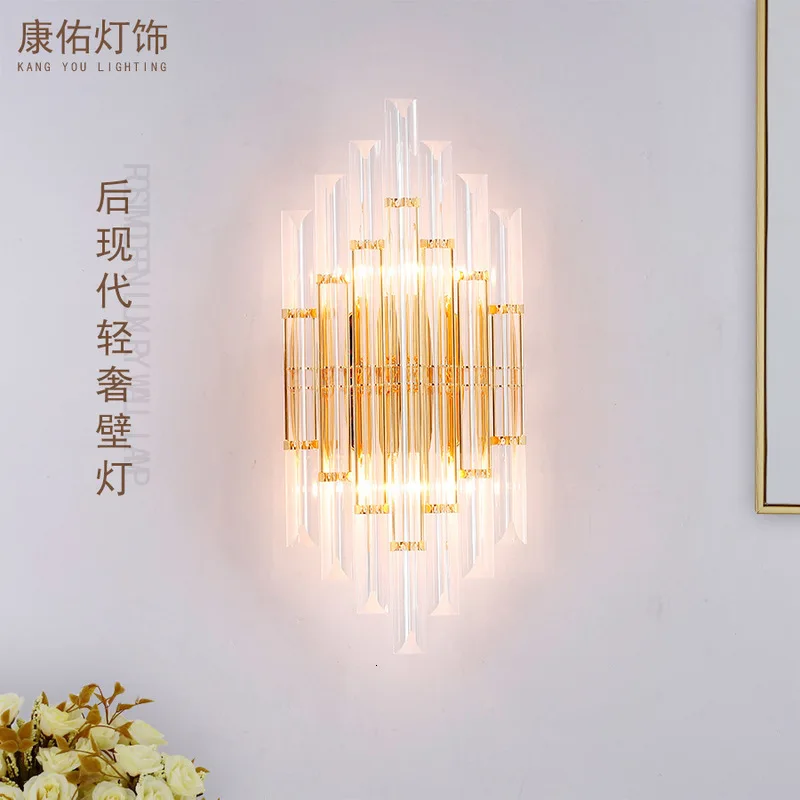 Современный хрустальный настенный светильник хромированный прикроватный бра