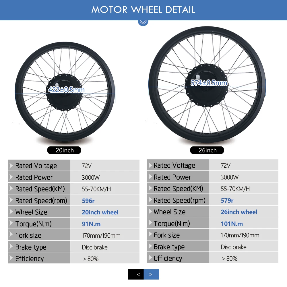 Комплект для электровелосипеда заднее Кассетное колесо 72 в 3000 Вт фэтбайк