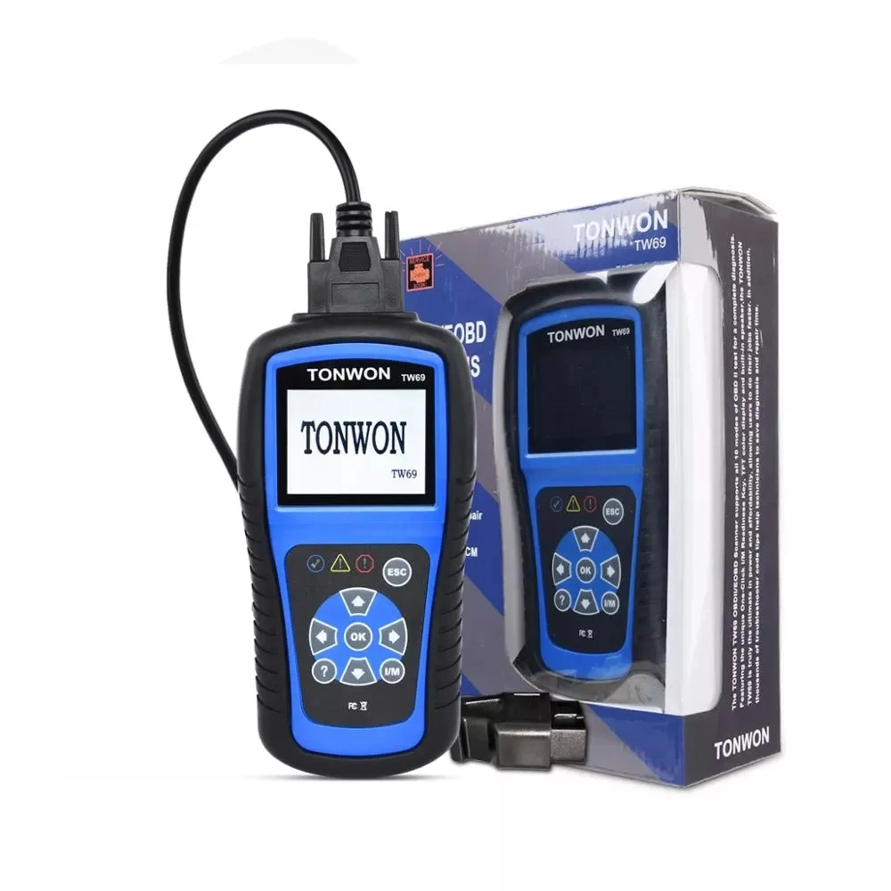 Новый OBD2 считыватель кодов автомобиля TONWON TW69 OBDII Автомобильный диагностический