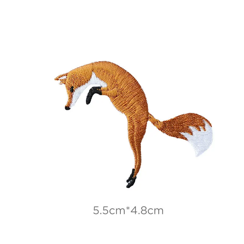 WhatIlife оранжевая мультяшная нашивка для одежды с маленькой лисой вышивка наклейки