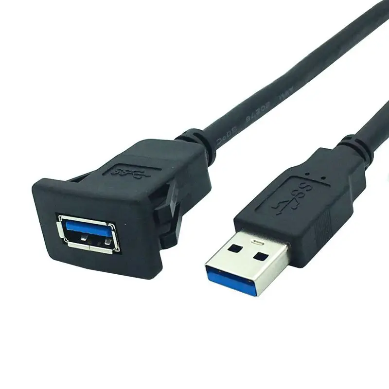 USB 3 0 Штекерный к женскому AUX смывной панельный Удлинительный кабель для