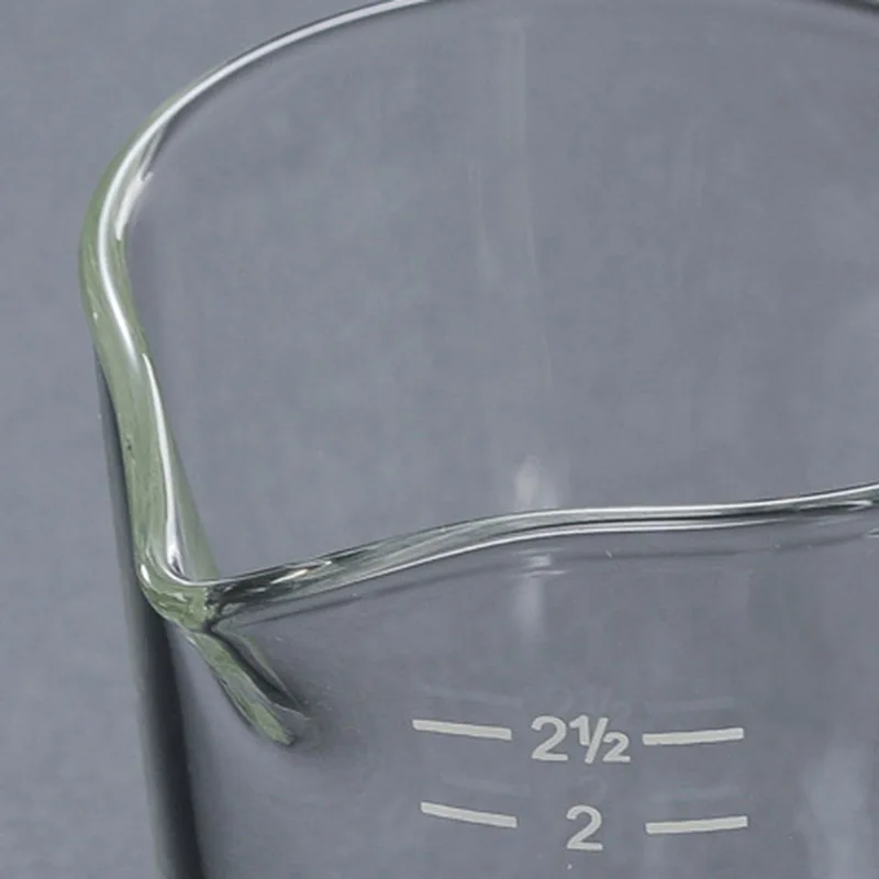 Термостойкий двойной мерный стаканчик со стеклянным носиком для дома и кухни