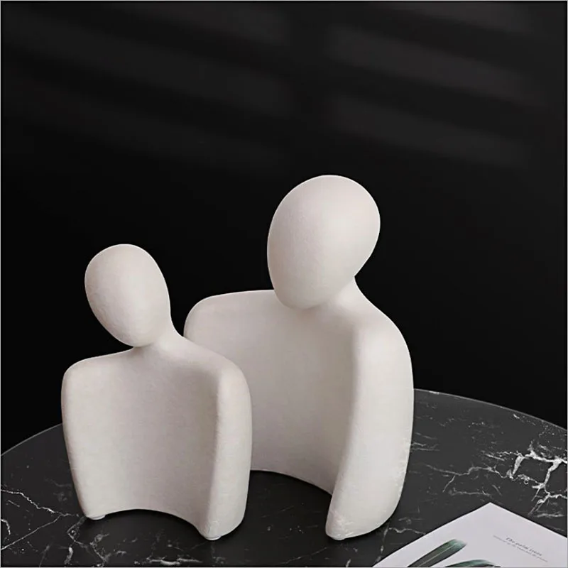 

Nordic Figurine Ornaments Creative Hug Craft Decoration Bookshelves Livingroom Home Decor Gifts TV Cabinet Office Decoration