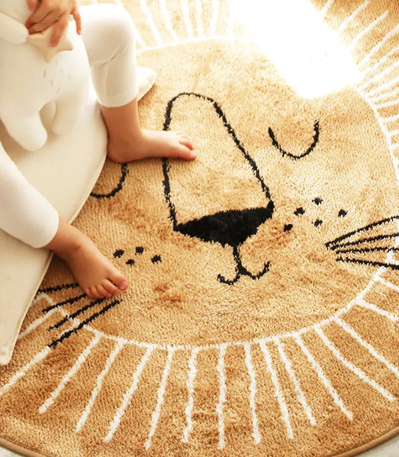 Детские игровые коврики для ползания ковер в детской комнате круглый мультфильм