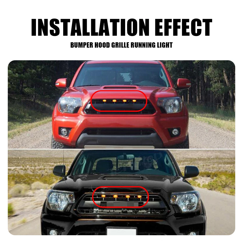 

Автомобильный передний бампер капот решетка светодиодные ходовые огни для передних фар для 2012 2013 2014 2015 модифицированный Tacoma Toyota Tacoma TRD