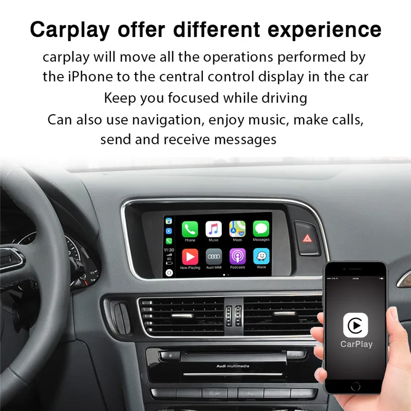 Yeesite wifi беспроводная Apple Carplay для Audi A5 Q5 A4 3GMMI с сенсорным экраном обратная камера