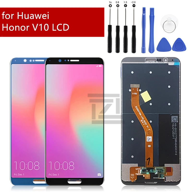 ЖК дисплей для Huawei Honor V10 с сенсорным экраном и дигитайзером в сборе замена экрана