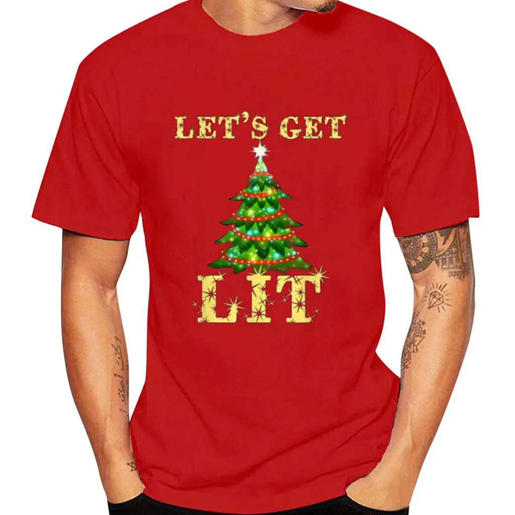 

Nice Pop Products Cartoon Short Sleeve Santa Funny T-Shirt Men Fashion O-Neck Shirt Fashion Fashion Woman Man Fashion