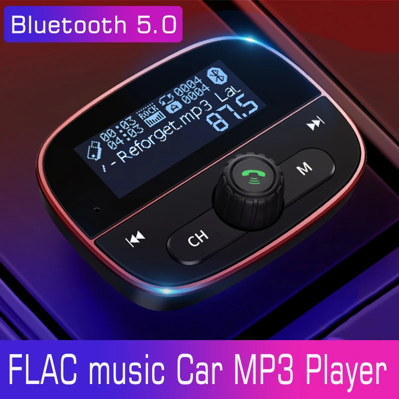 Автомобильный комплект JINSERTA с Bluetooth 5 0 FM-передатчик AUX U-диск TF-карта mp3-плеер APE FLAC