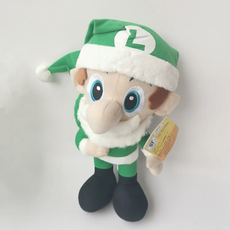 Peluches de Super Mario y Luigi para ni&ntilde;os, peluches cl&aacute;sicos de Santa Claus, regalos de Navidad, novedad-0