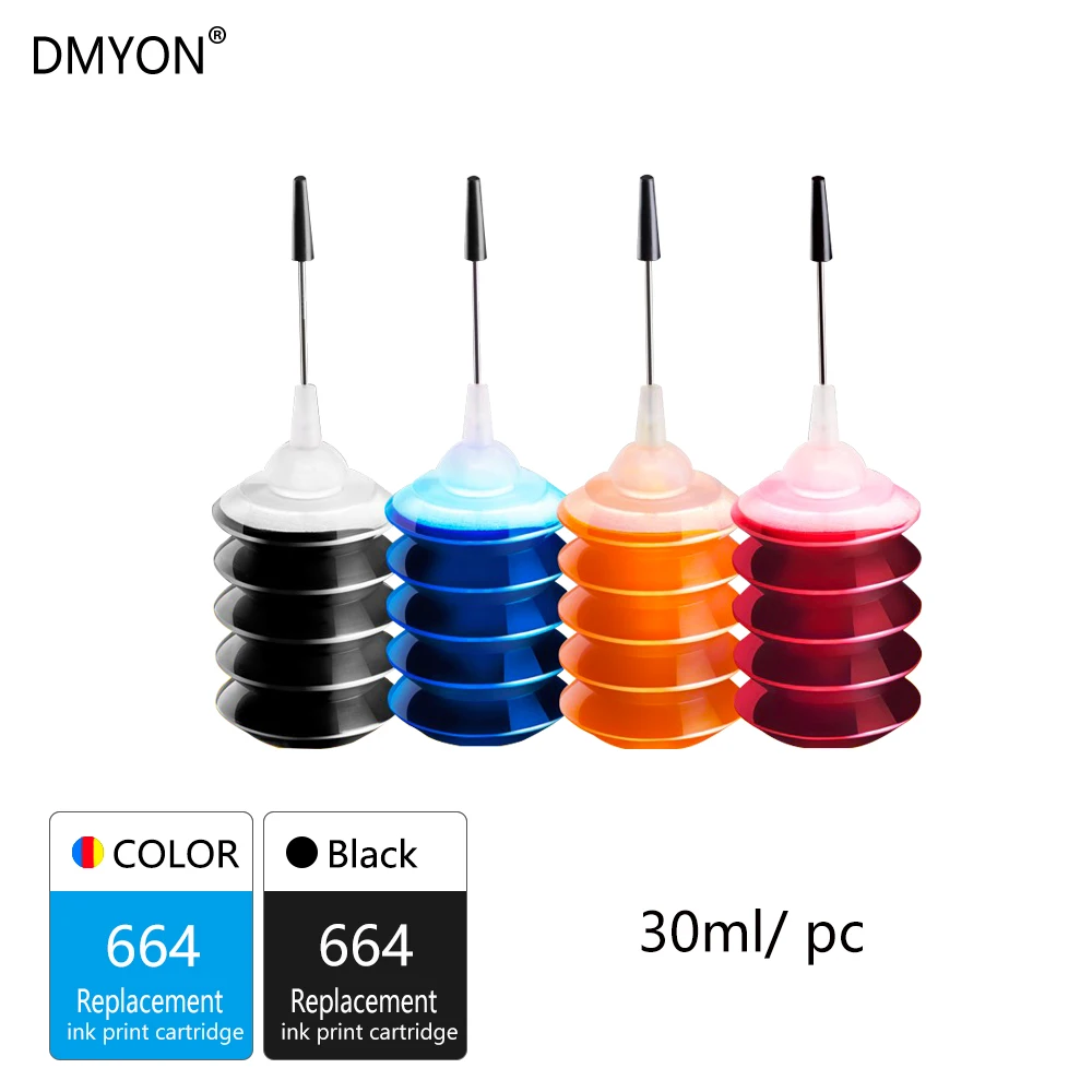 DMYON Замена для HP 664 многоразового чернильного картриджа DeskJet 1115 2135 3635 1118 2138 3636 3638 4536