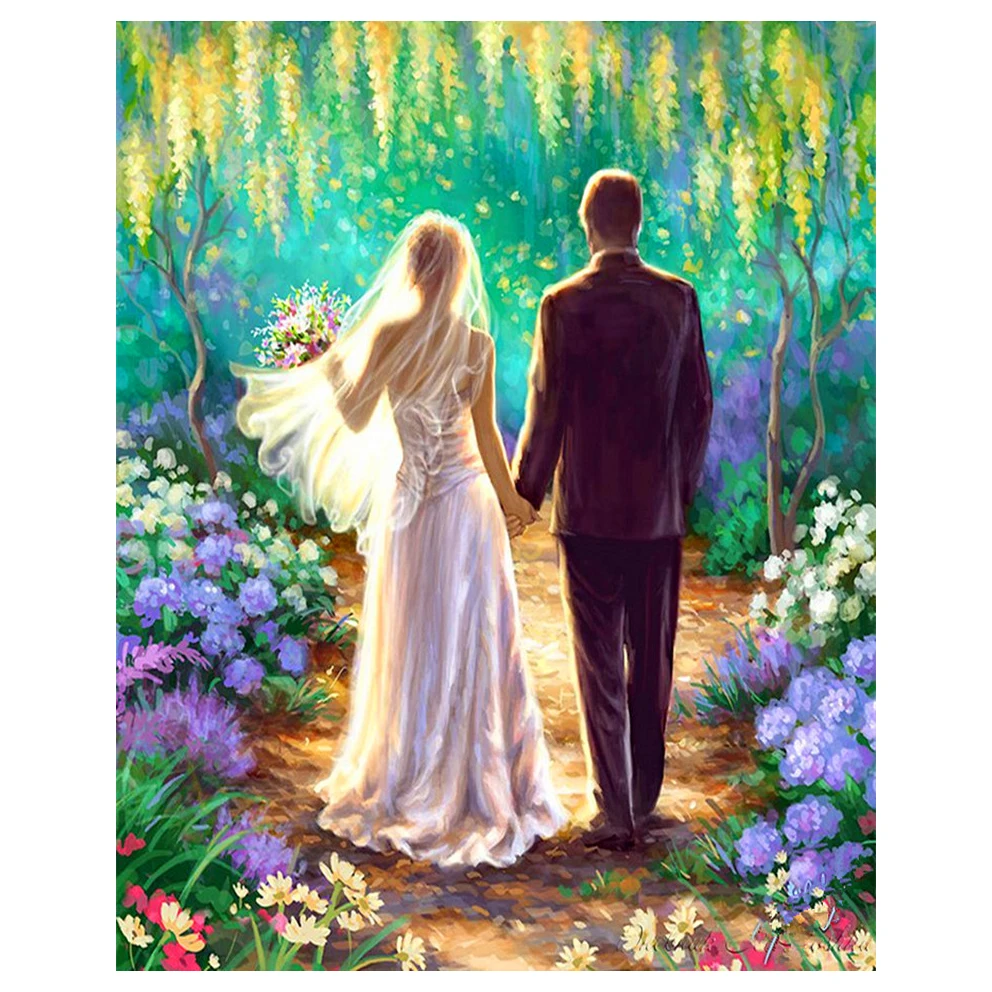 Романтическая свадьба для влюбленных diy живопись маслом по номерам домашнего