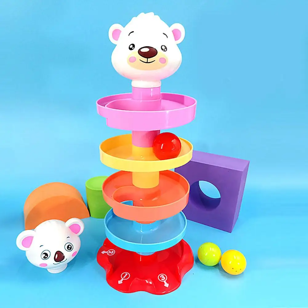 5 слоев Забавный слайд трек вставка стек башня скольжение мяч Детская