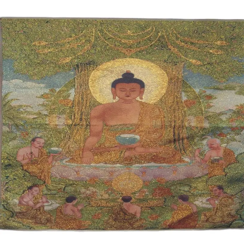 Тибетский уникальный Шелковый гобелен с вышивкой старый танка украшение для