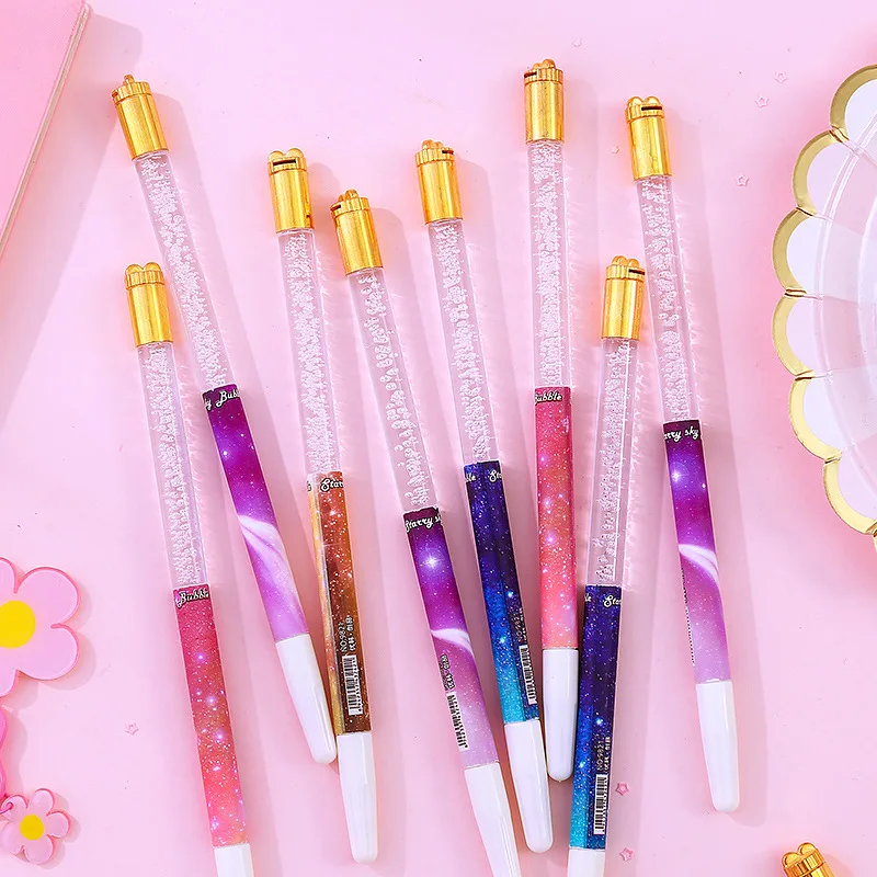 Кавайная ручка светящаяся гелевая креативный светильник с масляным песком 0 5 мм