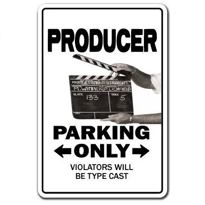 

Metal sign wall sign wall decorative plaque art collection Producer Parking Tv Film Maker Gift Home Decor Vintage