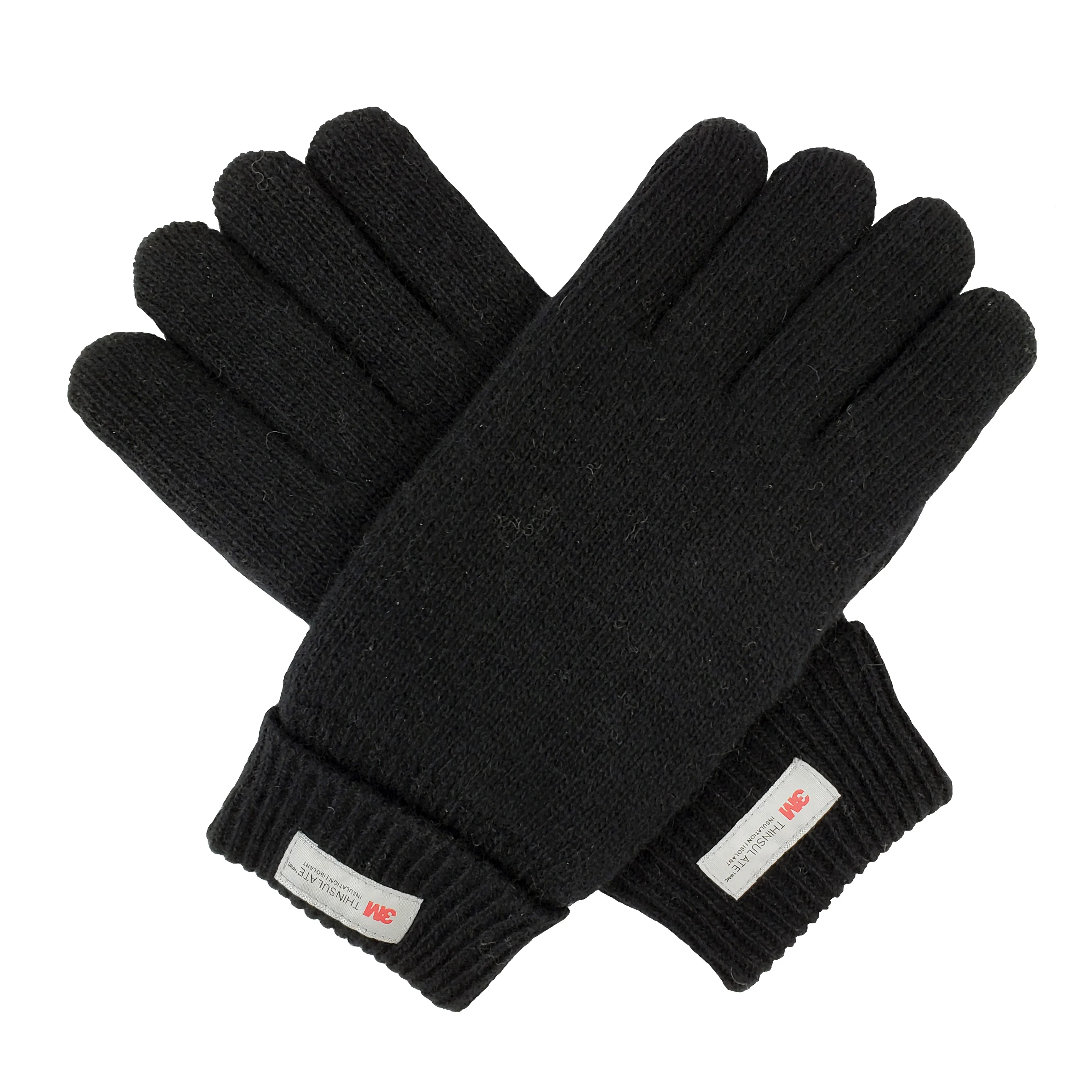 Мужские шерстяные вязаные перчатки с подкладкой из тинсулейта