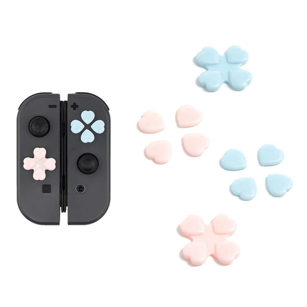 

Skin Case D-pad Cross Direction Button ABXY Key Sticker Joystick Thumb Stick Grip Cap Cover For Nintendo Switch Oled NS Joy-con