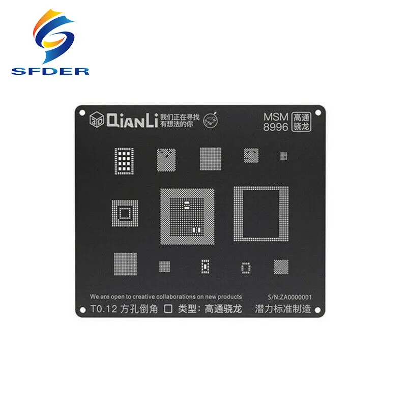 QIANLI IBlack 3D BGA Reballing Stencil For SDM660 SDM636 MTK 6582 Kirin 655 659 MSM8996 EMMC Phone Repair Tools | Инструменты
