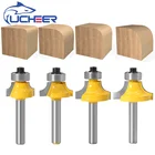 Концевая фреза UCHEER 1 шт.компл., хвостовик 14 дюйма, с подшипником, фреза для деревообработки, карбид вольфрама