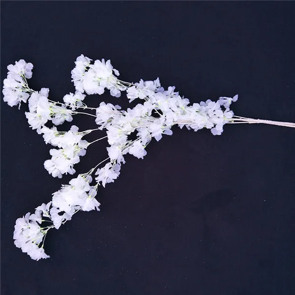 white-137cm 102 см, шелковая Гортензия, белая ветка, дрейфующий снег, Сакура, искусственные цветы, вишня, цветы для дома, свадьбы, арка, декоративный искусственный цветок - Цвет: white-137cm