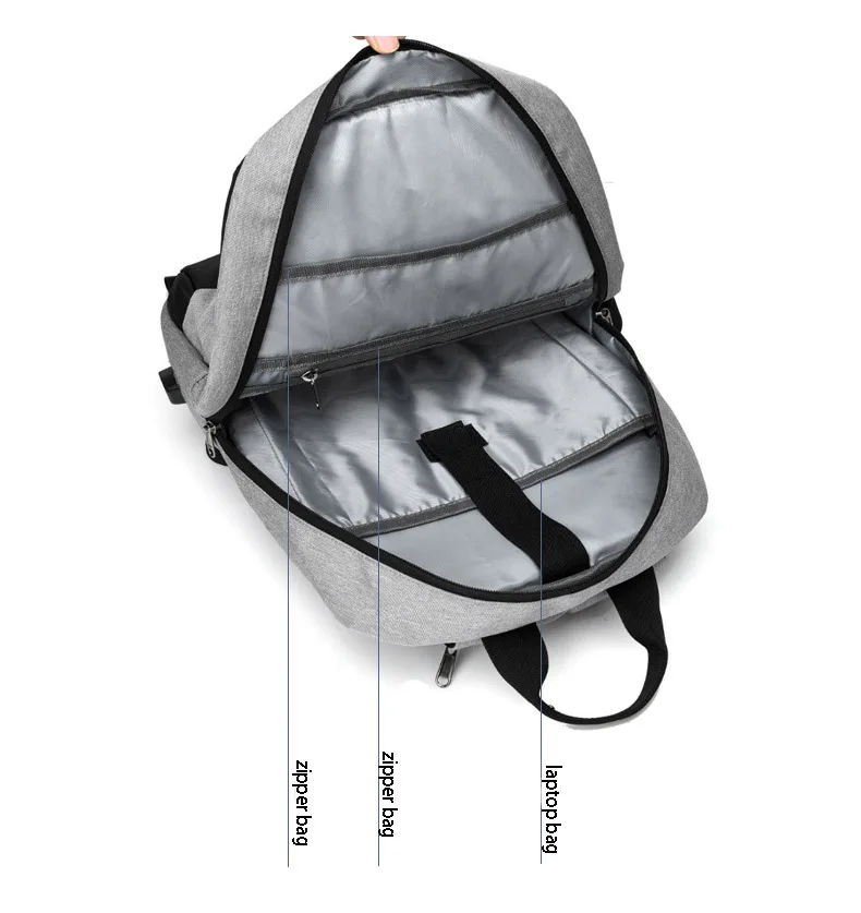 

Chuwanglin Man Backpack USB Charged Laptop Waterproof Bagpack Travel Bag For Men School Student Boy Mochila Hombre B10302