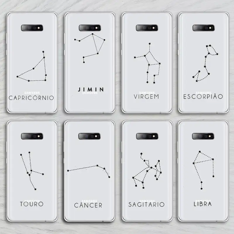 

constellations zodiac signs Phone Case Transparent For Samsung Galaxy A S 7 8 11 21 50 30 71 81 51 90 5G 20 E Ultra M60S