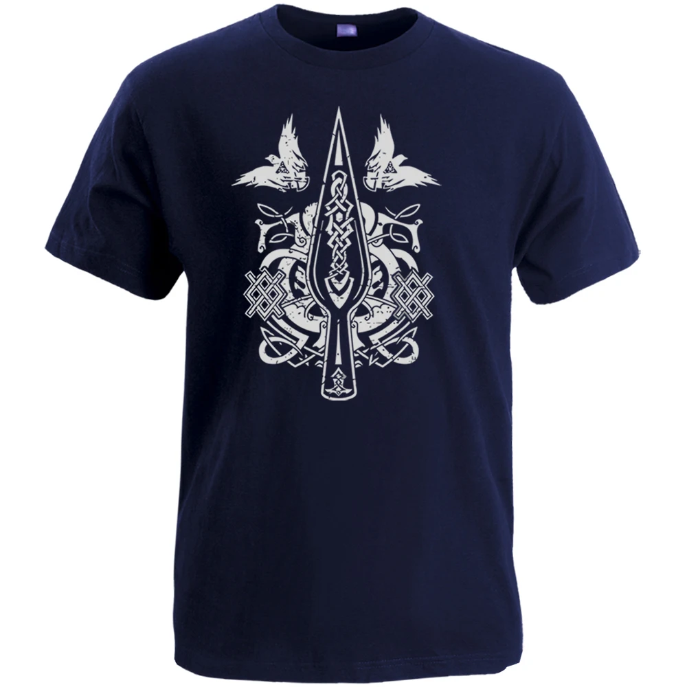 

Vikings Season Viking War Spear T Shirt Cotton Loose Summer Printed T Shirts Top Men Cool Street Hip Hop Short Sleeve Tshirt