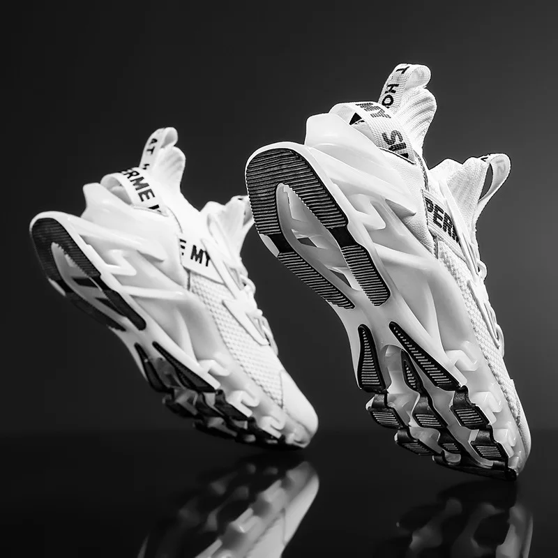 

Fashion Men's Summer Mesh Running Sneaker Shoes Men's Mesh Breathable White Running Walking Leisure Shoes Non-slip Footwear