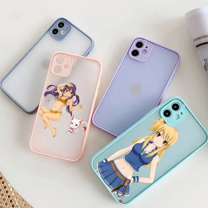 

Fairy Tail Lucy Phone Case For IPhone 12 11 Pro Max XR XS Max X SE2 6s 7 8 PlusHard Shockproof Blue Case