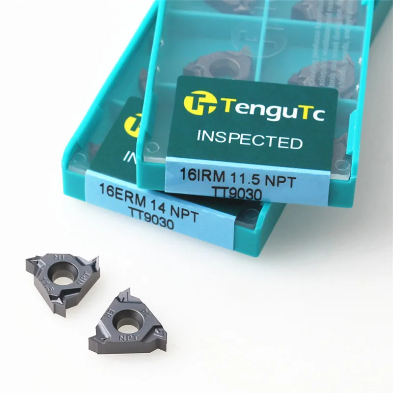 

10pcs 16ERM 16IRM 11.5 14 18 27 NPT TT9030 16IR 16ER Carbide Inserts Lathe Turning CNC Thread Blade Cutter Tool