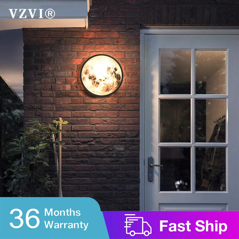 

Modern 12W LED Wall Light Outdoor Wall Lamp Sconces Waterproof IP65 Porch Garden Lighting Powerful Yard Street Lamp Moon Light