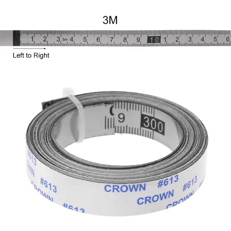 Самоклеящаяся Метрическая рулетка измерительная лента из нержавеющей стали 1 м 3