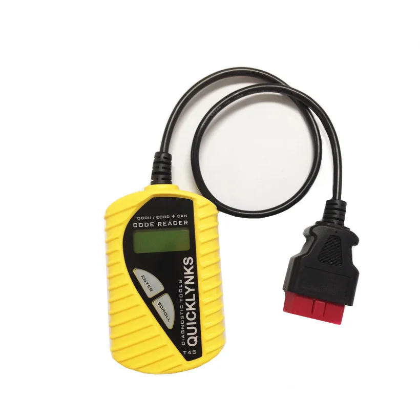Quicklynks T45 Автомобильный Диагностический Считыватель Кодов CAN OBD2 EOBD Многоязычная