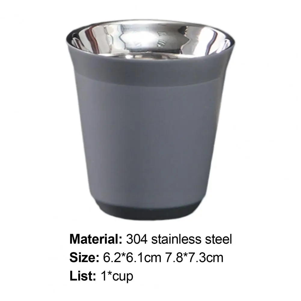 

80ml/160ml Espresso Cups Double Wall Insulated 304 Stainless Steel Reusable Dishwasher Mugs for Camping