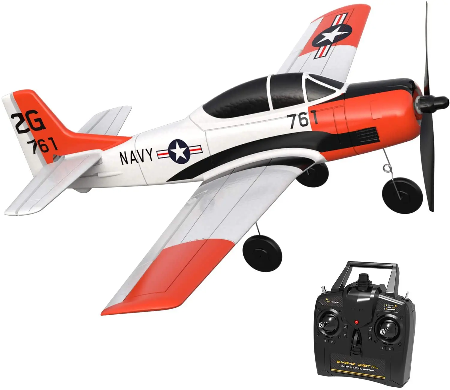 Volantex 761-9 3 7 V 2 4G 6-осевой пенопластовый самолет T28 RC планер 4CH Warbird со стабилизатором