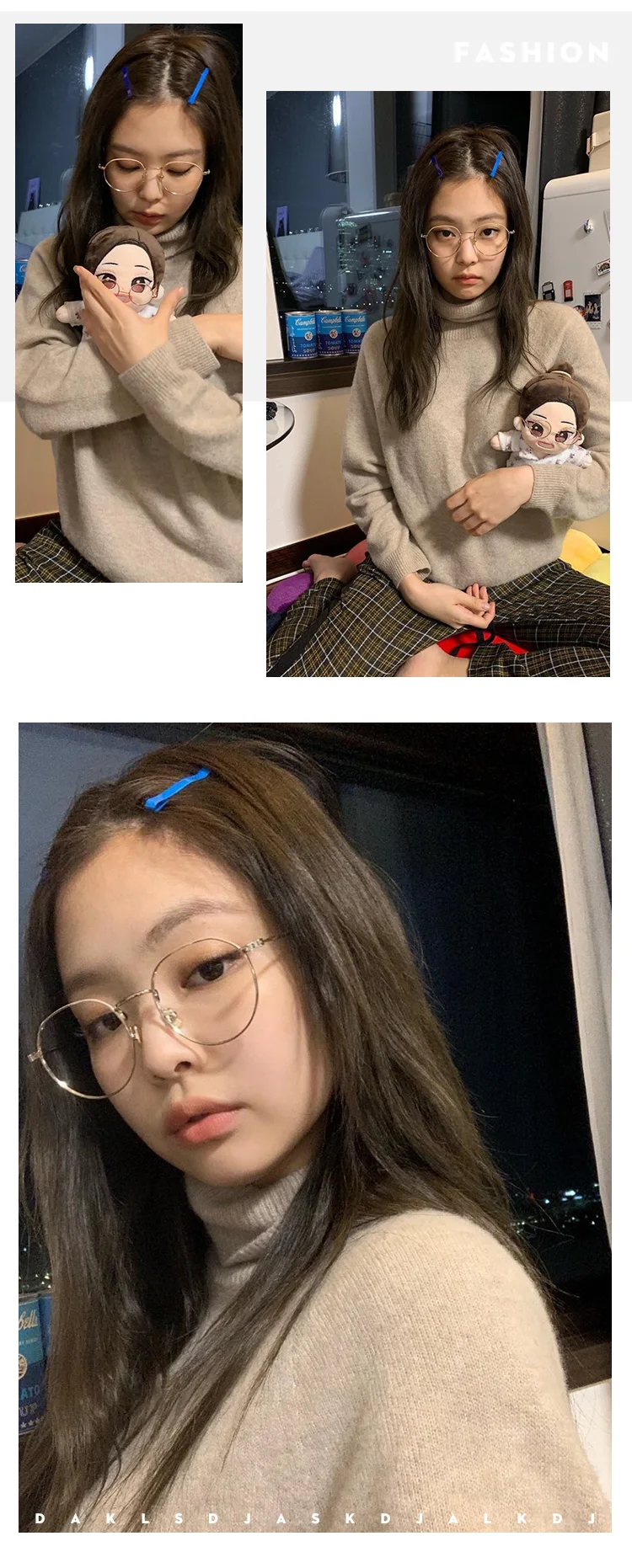Kpop Blackpink Jennie same корейские Серые вязаные толстовки с высоким воротником женская уличная Толстовка Harajuku Осенняя теплая одежда