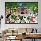 Алек Монополия уличные художественные плакаты и принты холст Картины настенные картины для Декор в гостиную без рамки