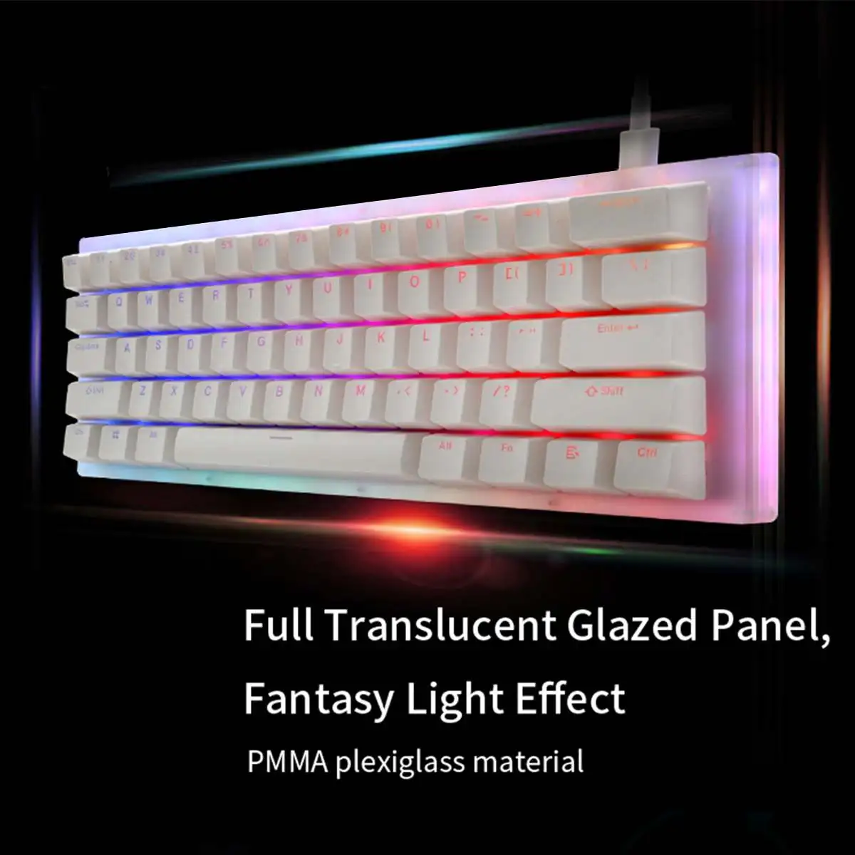Игровая Проводная клавиатура Gamakay K61 механическая с RGB-подсветкой | Компьютеры и