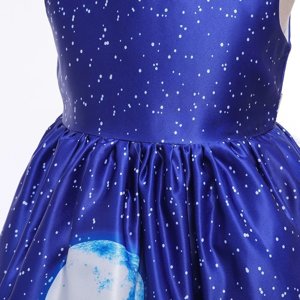 

Girl Dress Christmas Dress Print Princess Santa Claus Snowflake Girl Stage Performance Dress Cute All-match Popular