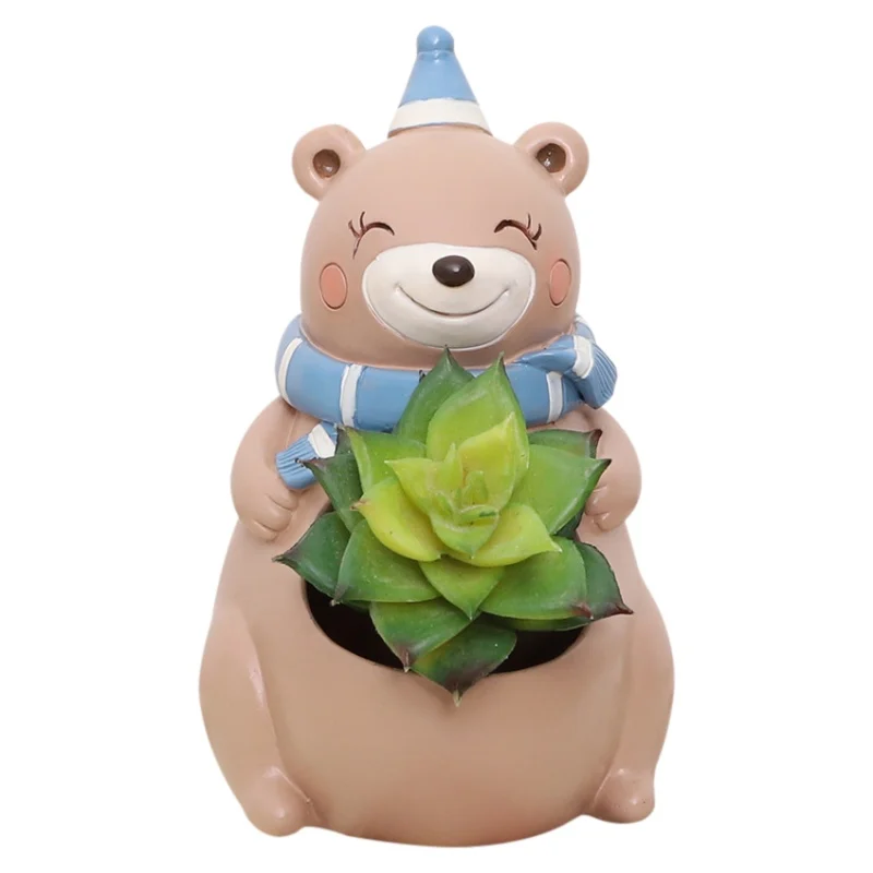 Мультяшные полимерные поделки животные цветочные горшки слон овечка суккулент